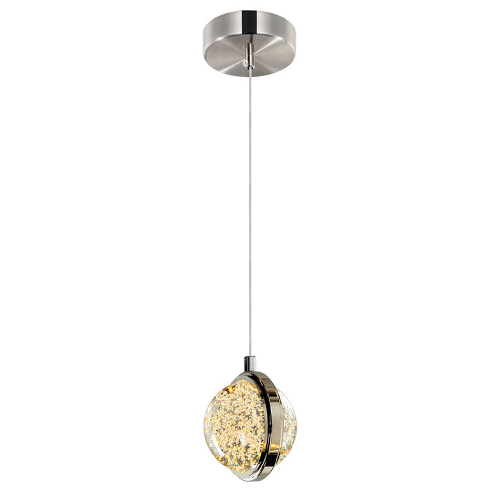 4 In Led Integrated Polished Nickel Pendant by CWI Lighting