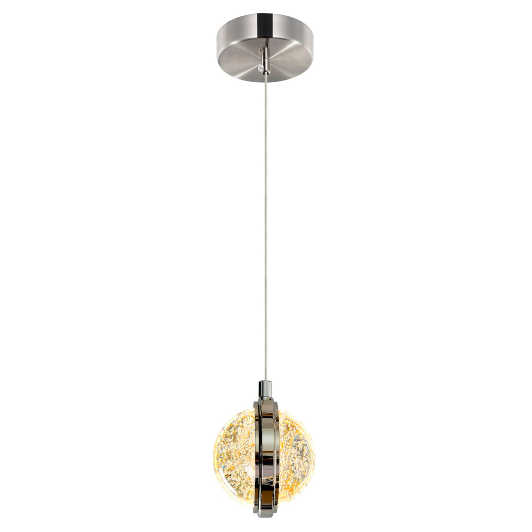 4 In Led Integrated Polished Nickel Pendant