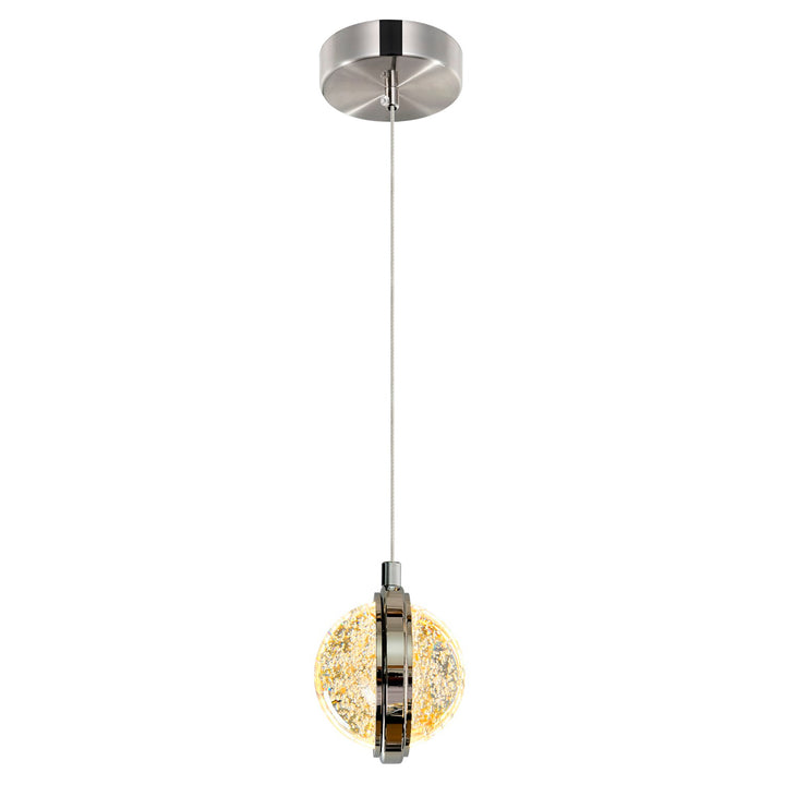 4 In Led Integrated Polished Nickel Pendant