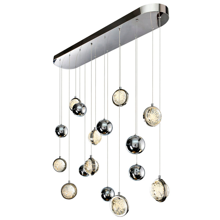 40 In Led Integrated Polished Nickel Chandelier