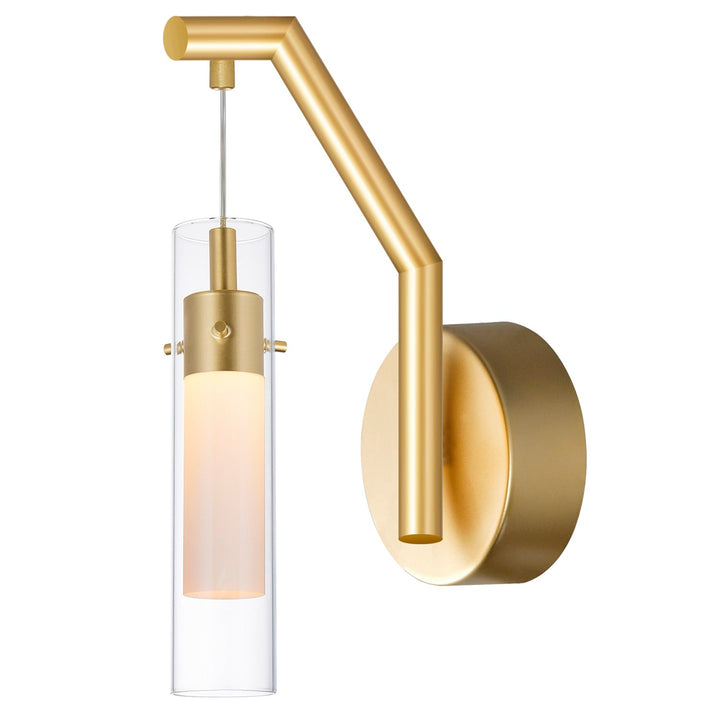 Led Integrated Satin Gold Wall Light by CWI Lighting