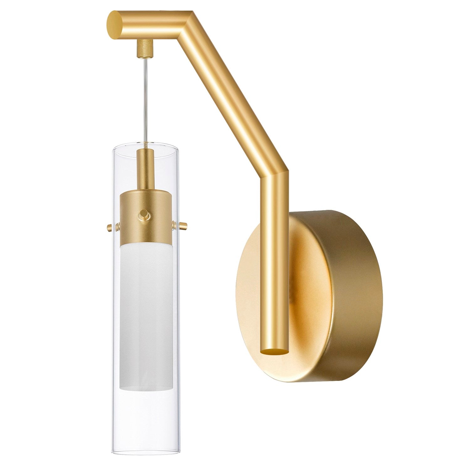 Led Integrated Satin Gold Wall Light