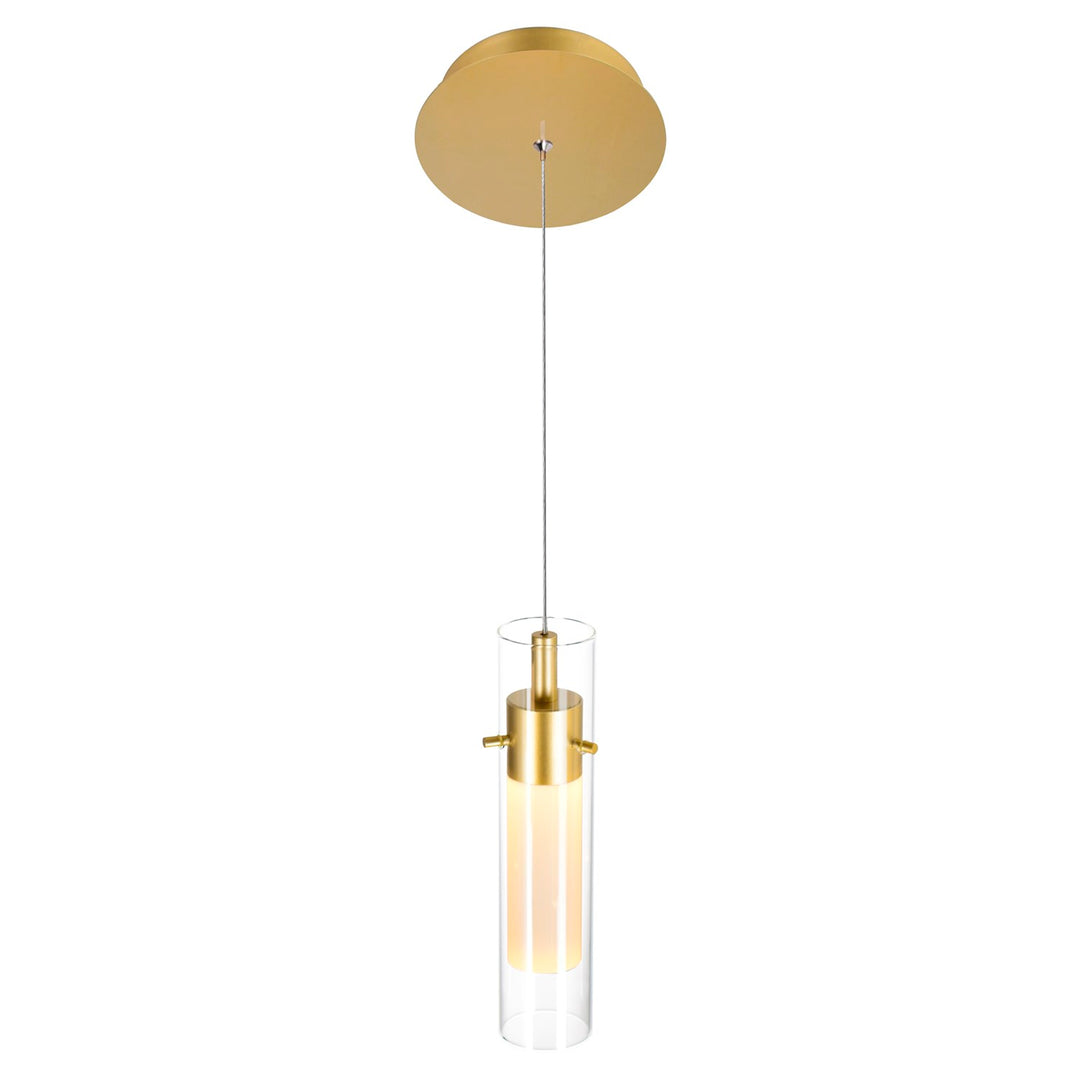 Led Integrated Satin Gold Mini Pendant