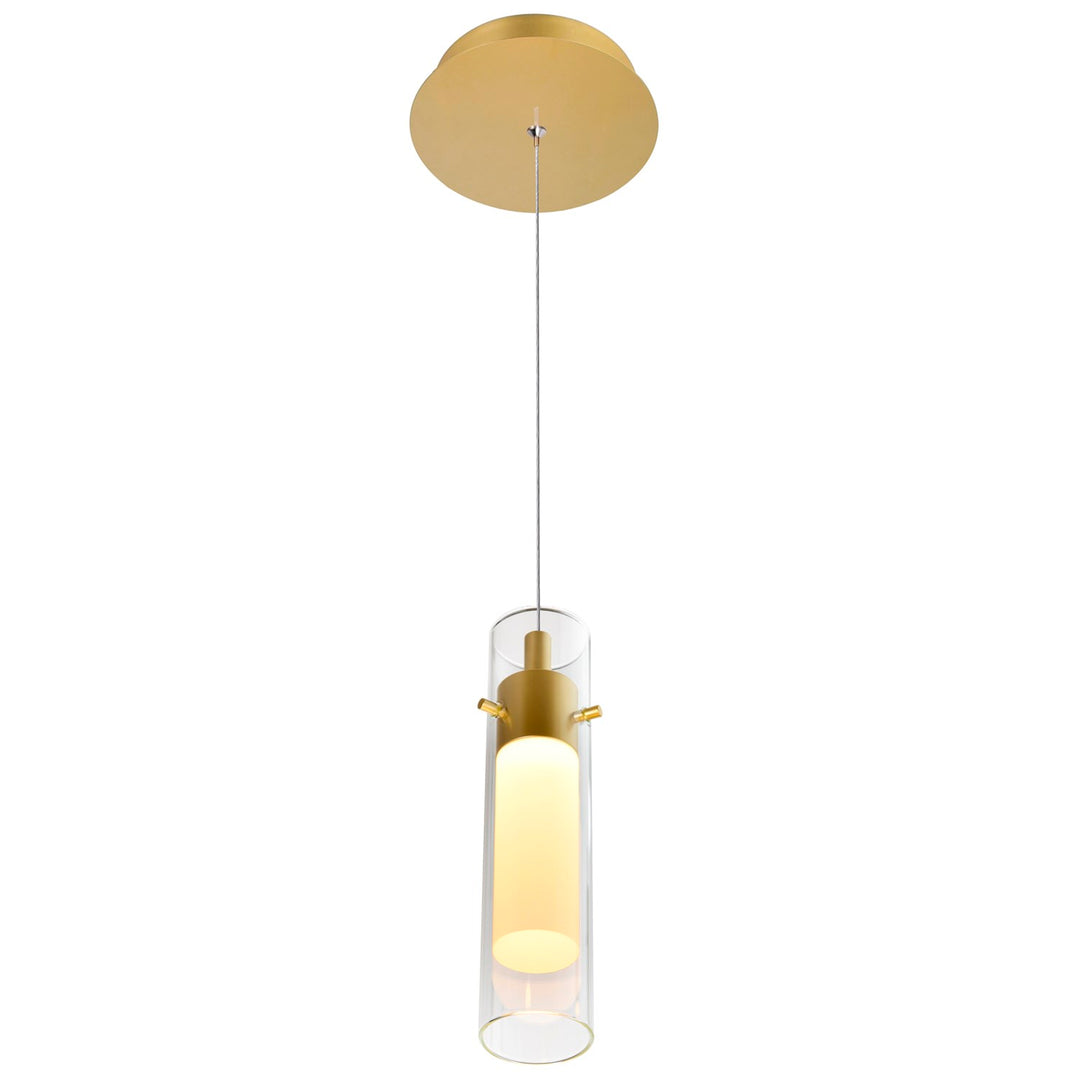 Led Integrated Satin Gold Mini Pendant