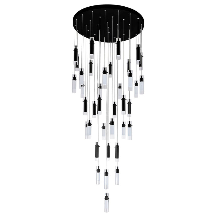 Led Integrated Black Chandelier