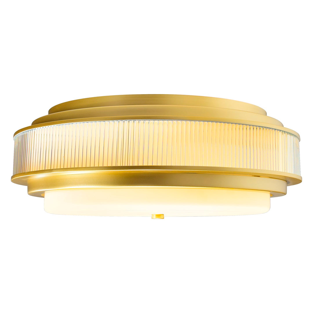 5 Light Satin Gold Flush Mount by CWI Lighting