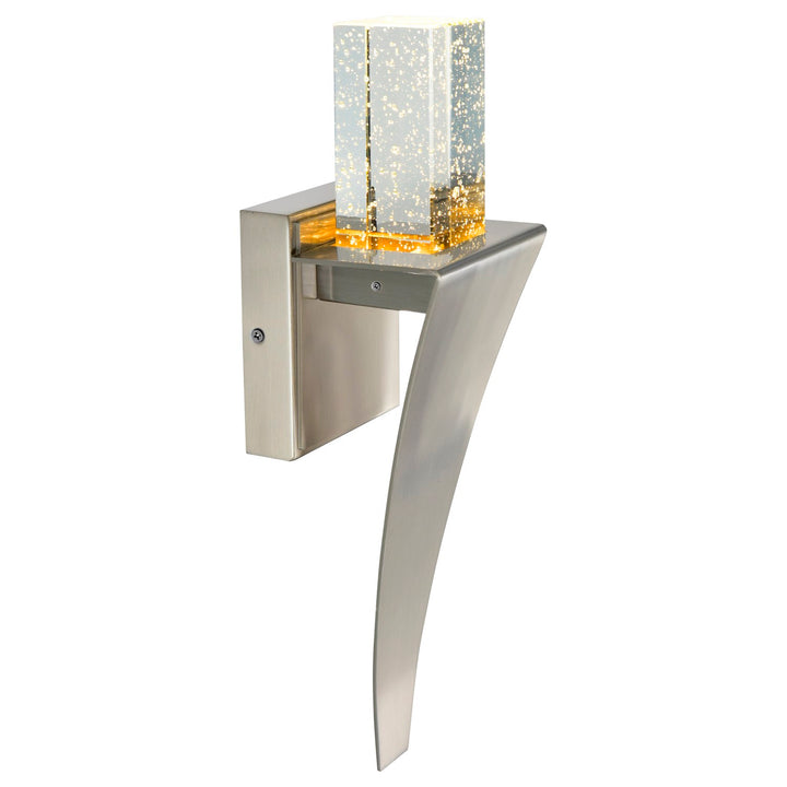 Led Integrated Satin Nickel Wall Light