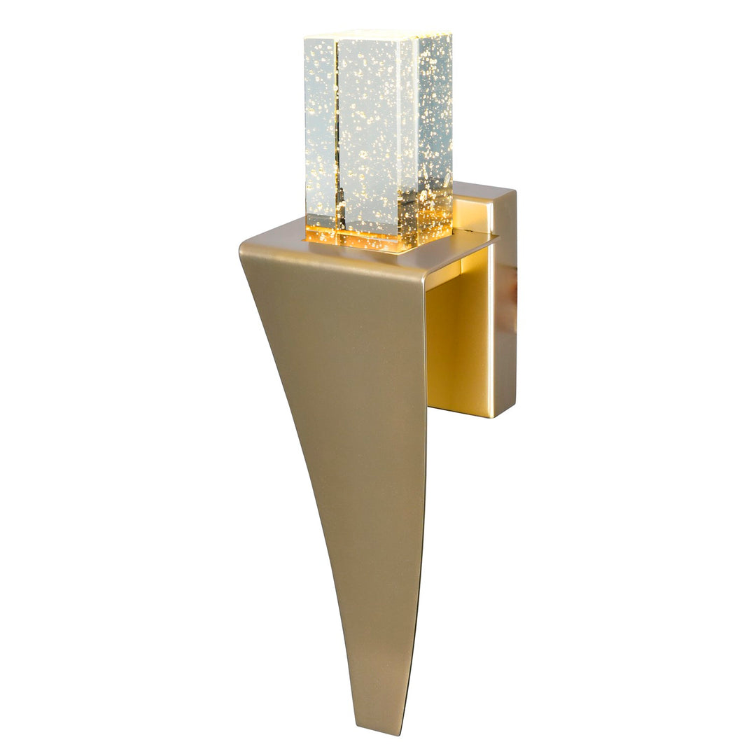 Led Integrated Satin Gold Wall Light