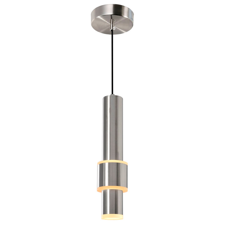 Led Integrated Mini Pendant With Satin Nickel Finish by CWI Lighting