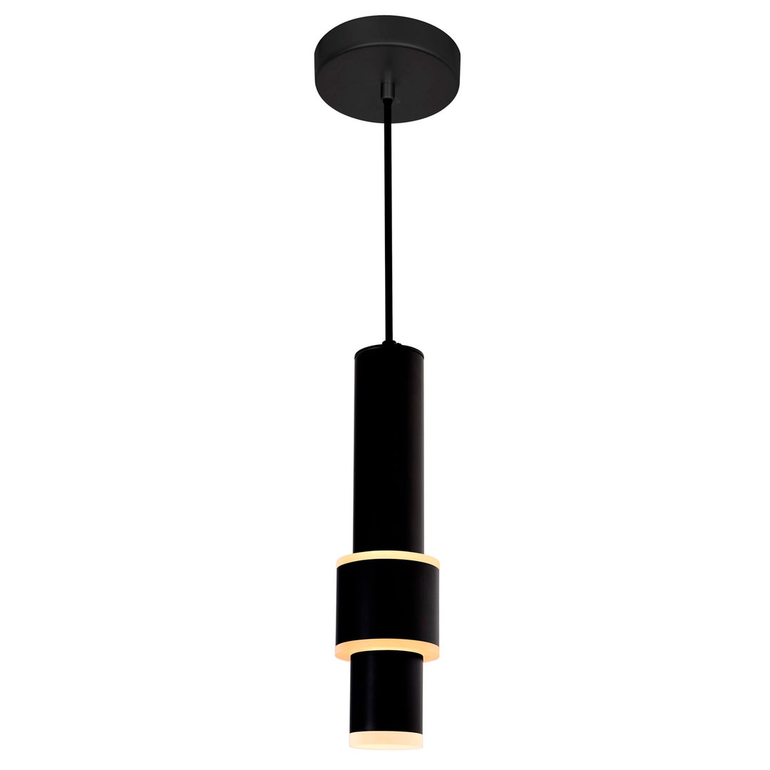 Led Integrated Mini Pendant With Black Finish by CWI Lighting