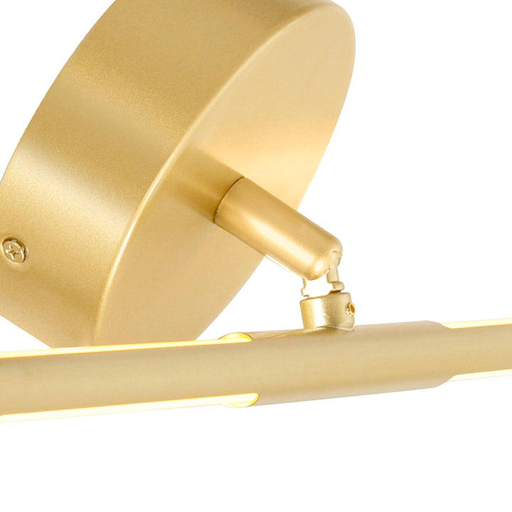 Led Integrated Wall Light With Satin Gold Finish