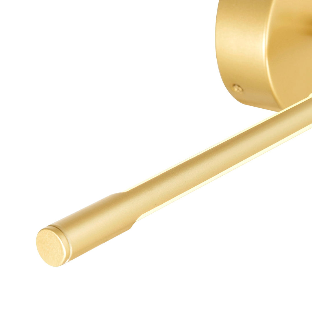 Led Integrated Wall Light With Satin Gold Finish