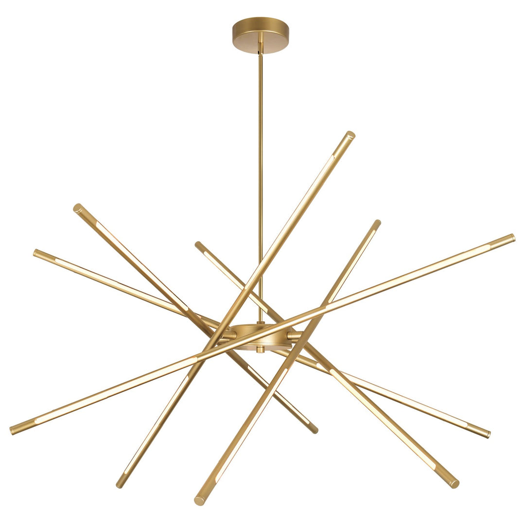Led Integrated Chandelier With Satin Gold Finish by CWI Lighting
