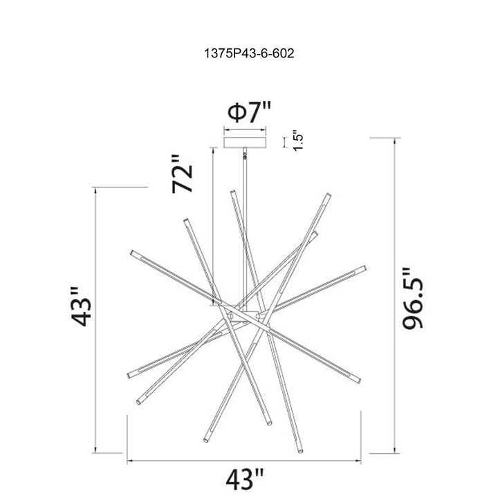 Led Integrated Chandelier With Satin Gold Finish