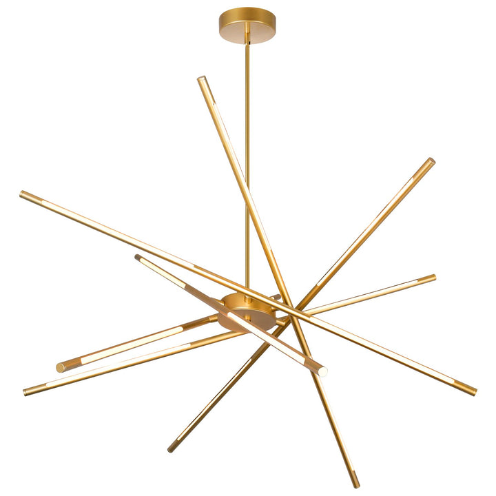 Led Integrated Chandelier With Satin Gold Finish
