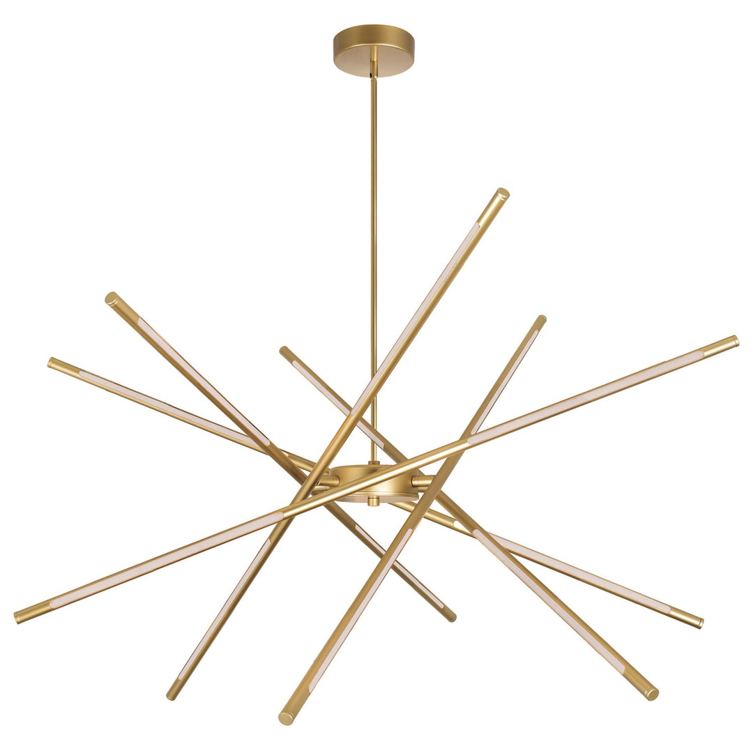 Led Integrated Chandelier With Satin Gold Finish