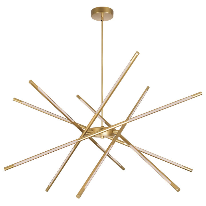 Led Integrated Chandelier With Satin Gold Finish