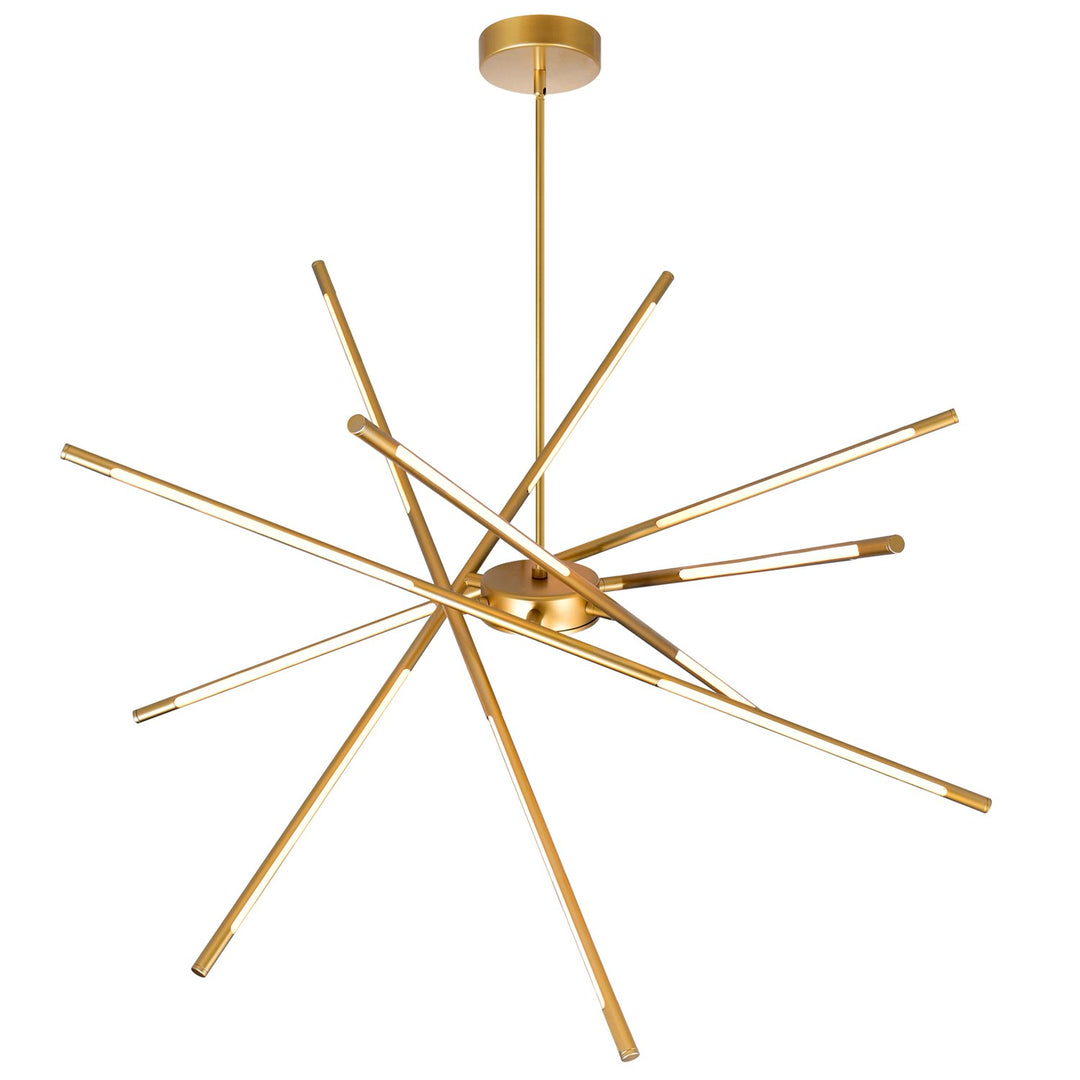 Led Integrated Chandelier With Satin Gold Finish