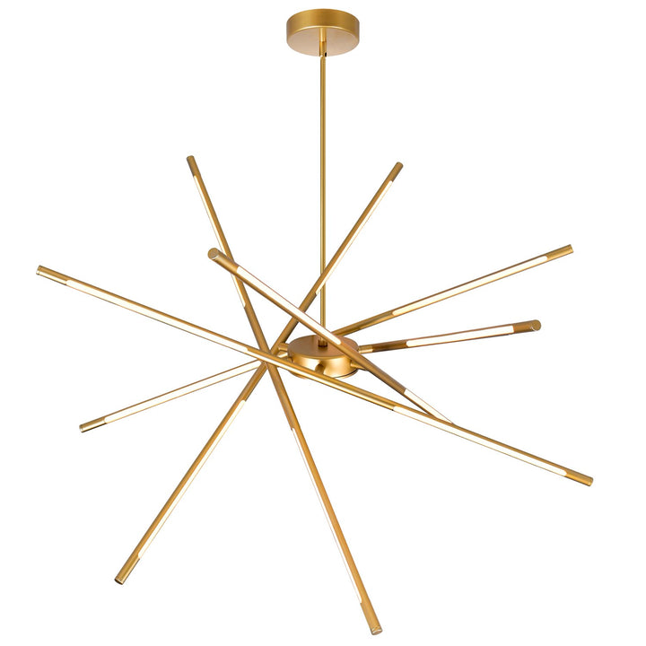 Led Integrated Chandelier With Satin Gold Finish