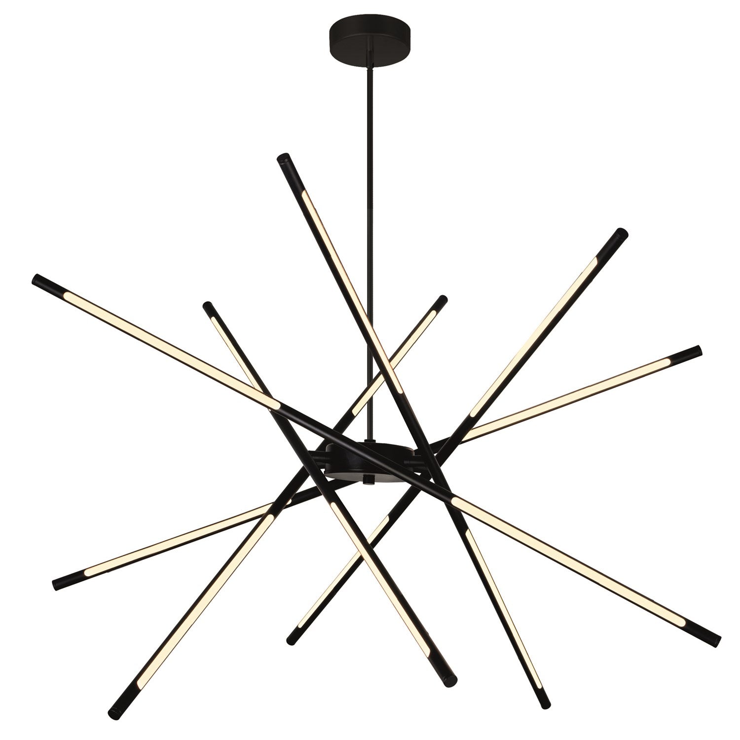 Led Integrated Chandelier With Black Finish by CWI Lighting
