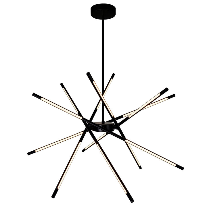 Led Integrated Chandelier With Black Finish