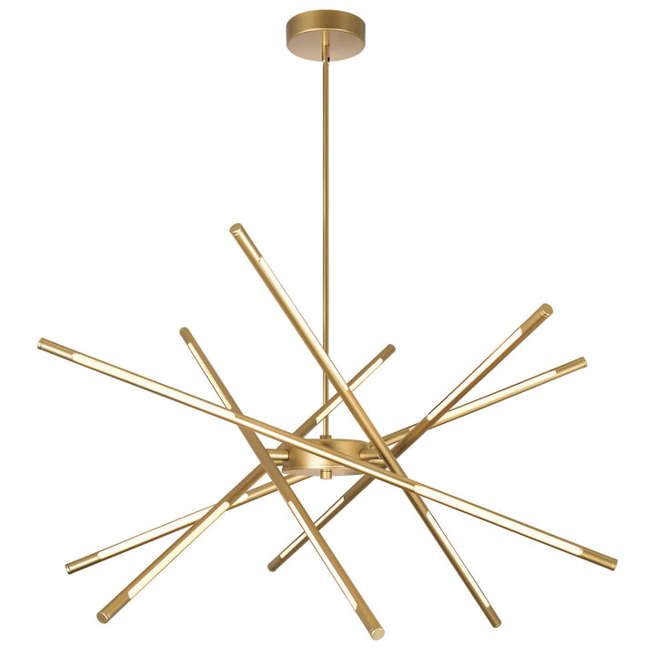 Led Integrated Chandelier With Satin Gold Finish by CWI Lighting