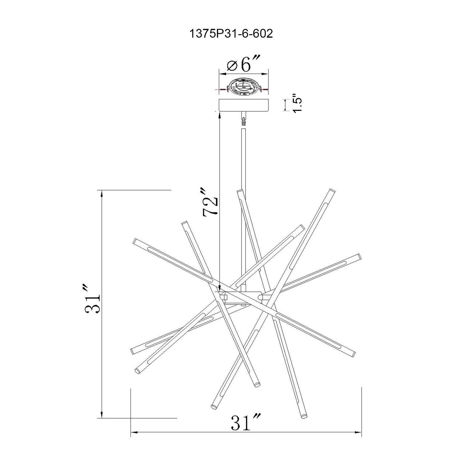 Led Integrated Chandelier With Satin Gold Finish