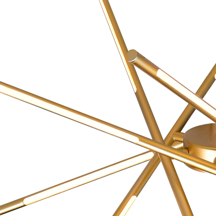 Led Integrated Chandelier With Satin Gold Finish