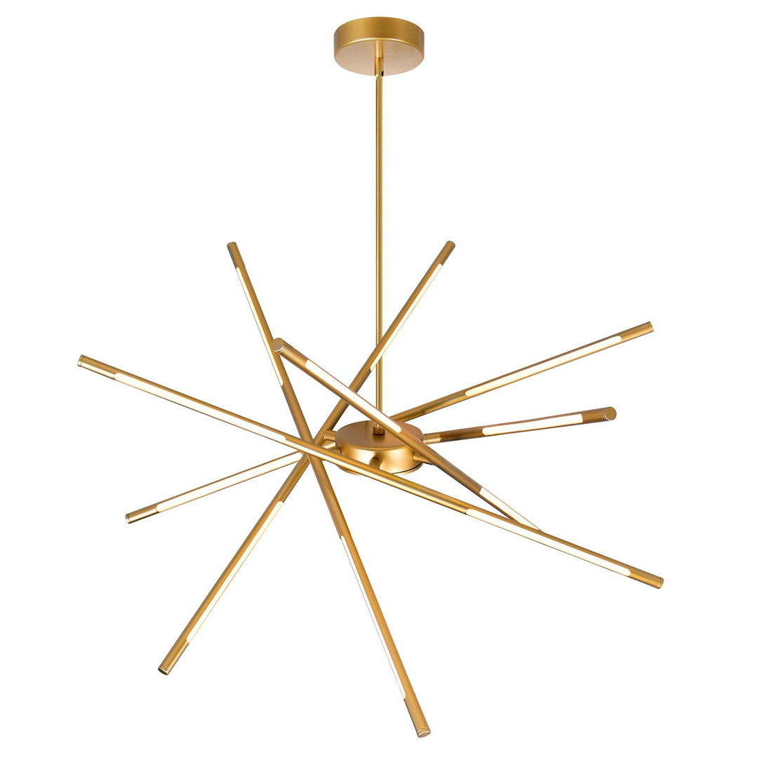 Led Integrated Chandelier With Satin Gold Finish