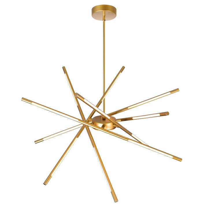 Led Integrated Chandelier With Satin Gold Finish
