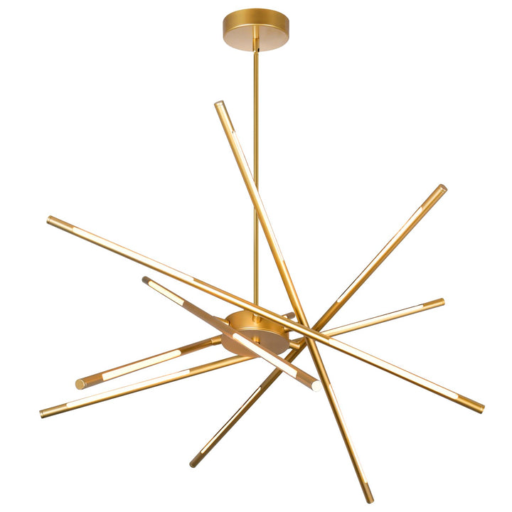 Led Integrated Chandelier With Satin Gold Finish
