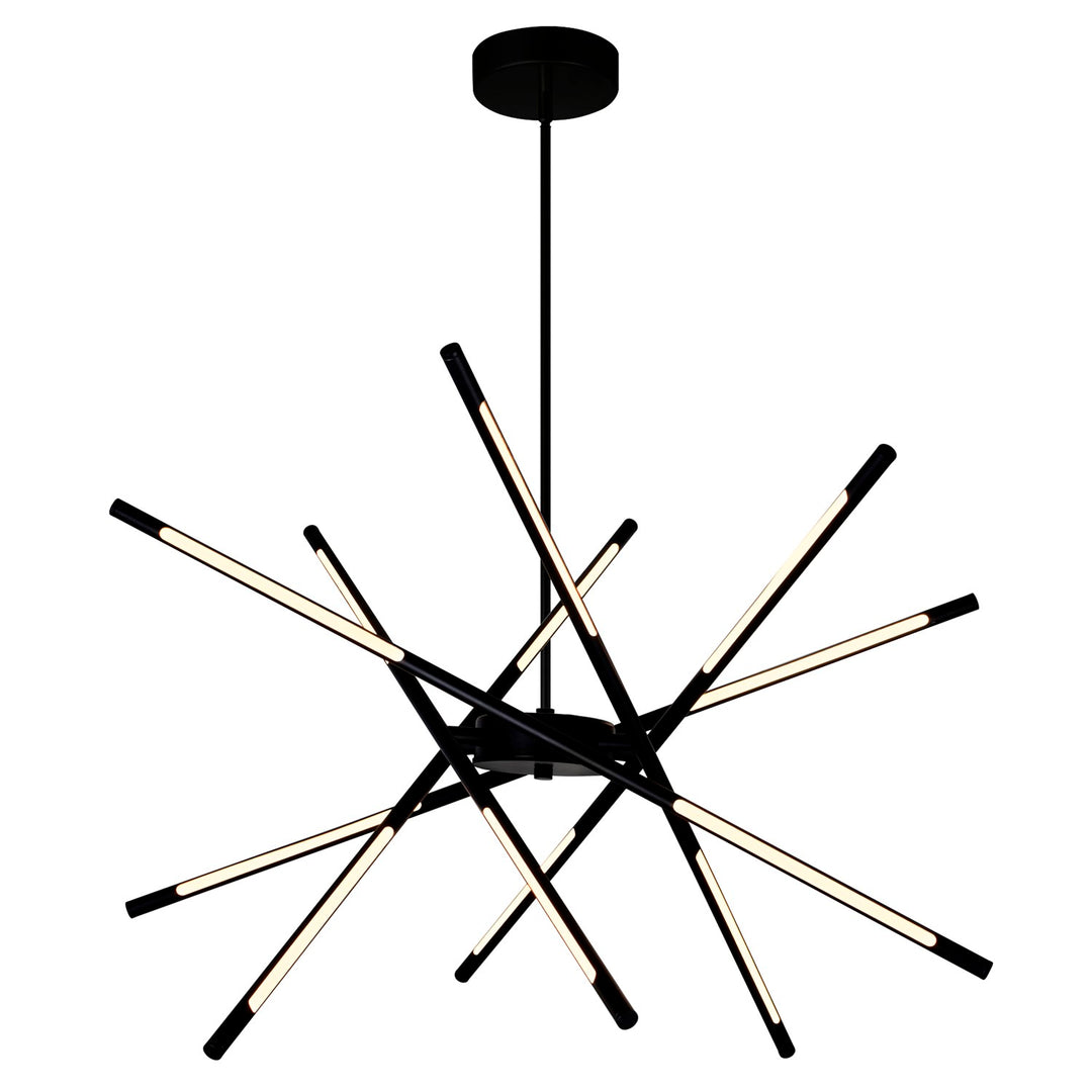 Led Integrated Chandelier With Black Finish by CWI Lighting