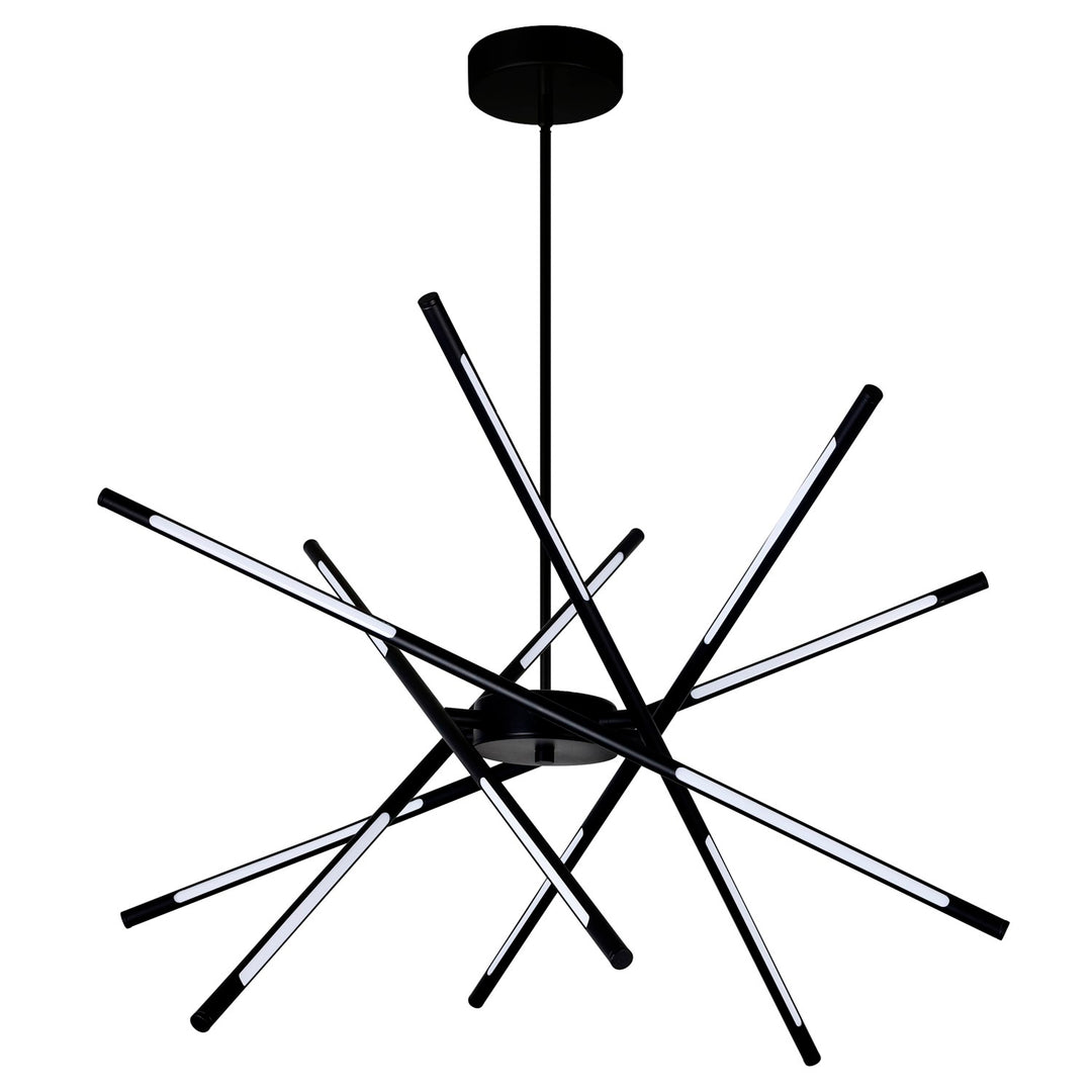 Led Integrated Chandelier With Black Finish