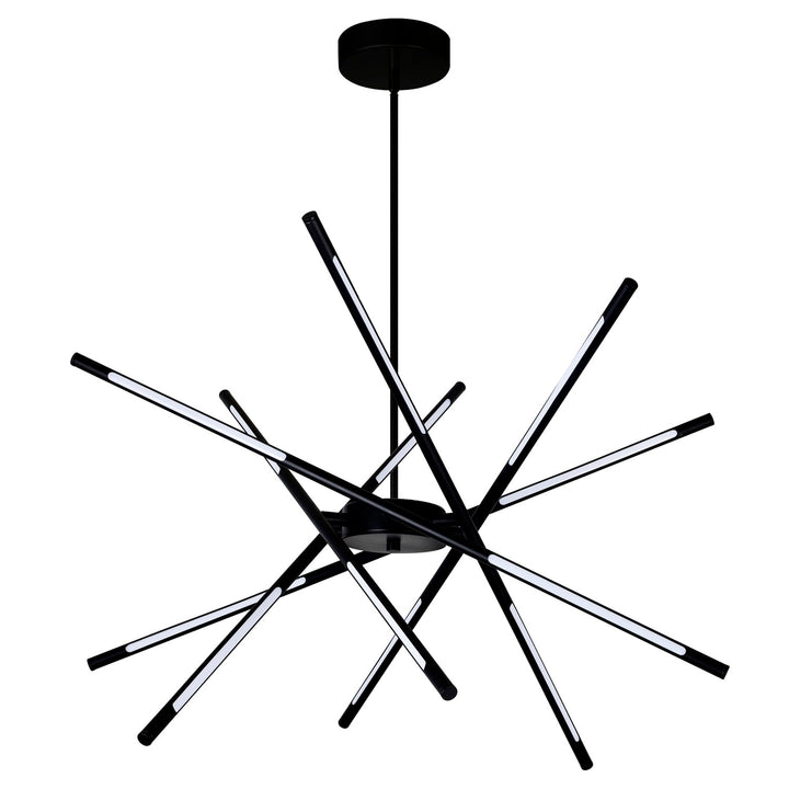Led Integrated Chandelier With Black Finish