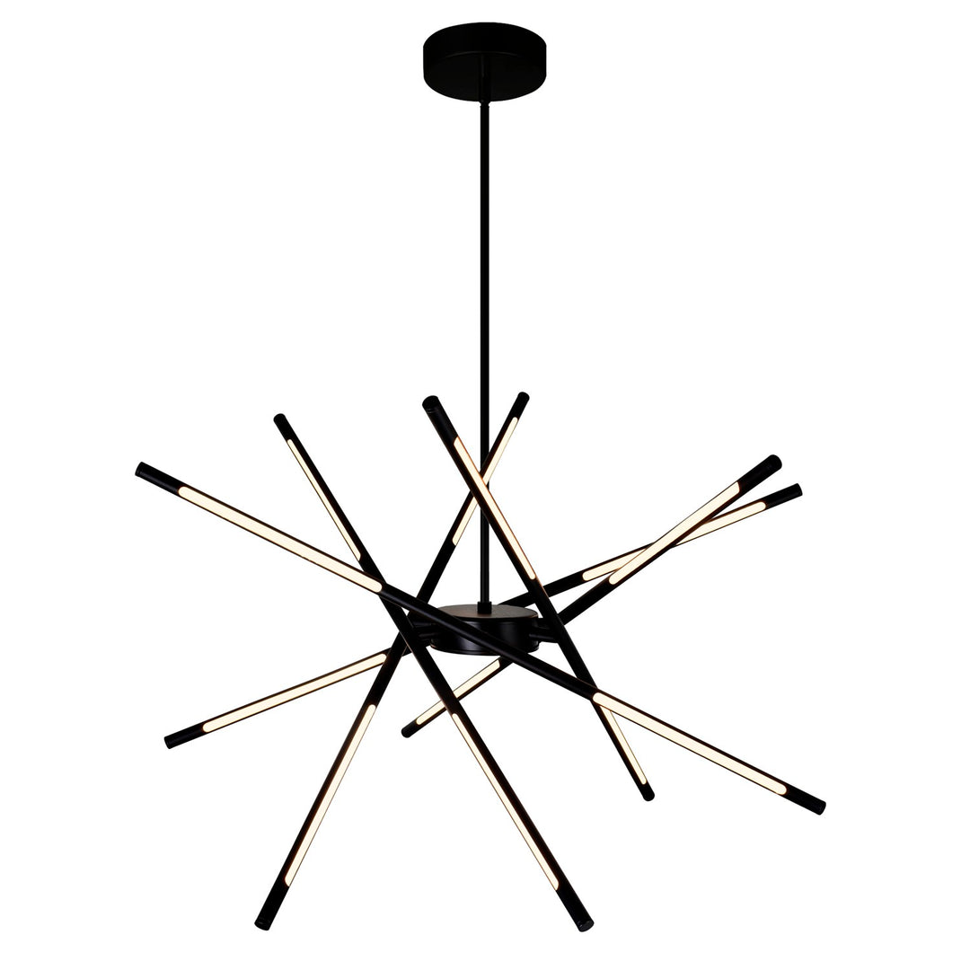 Led Integrated Chandelier With Black Finish