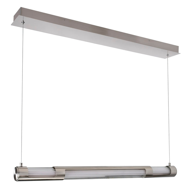 36 In Led Integrated Satin Nickel Mini Pendant