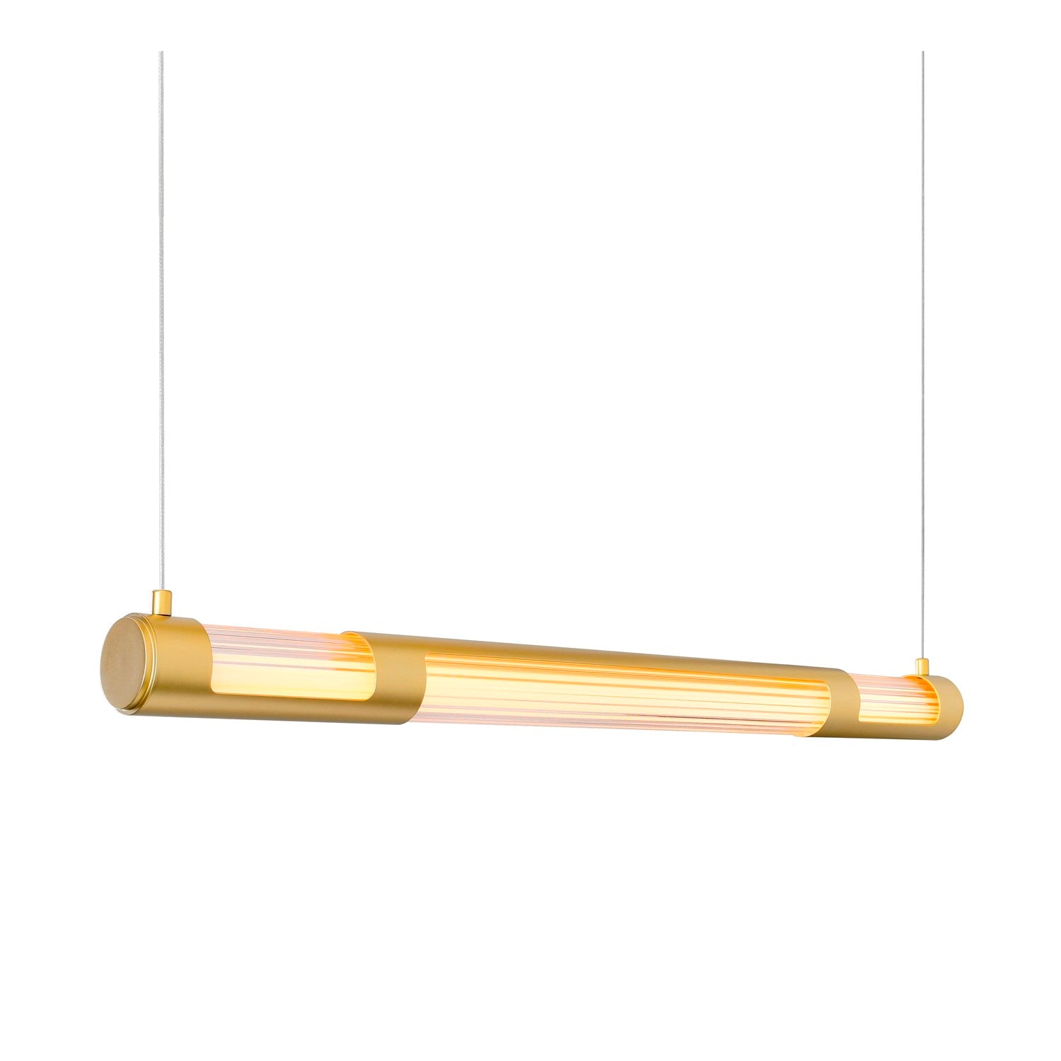 36 In Led Integrated Satin Gold Mini Pendant by CWI Lighting