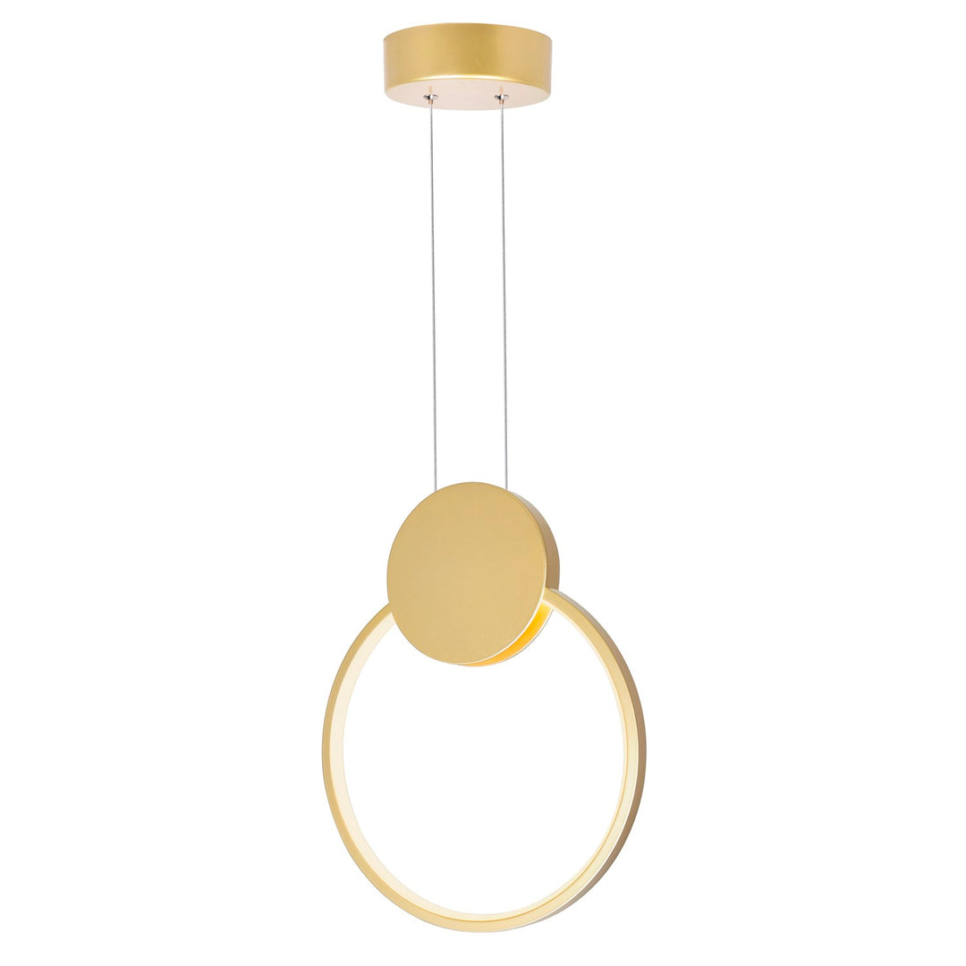 10 In Led Satin Gold Mini Pendant by CWI Lighting