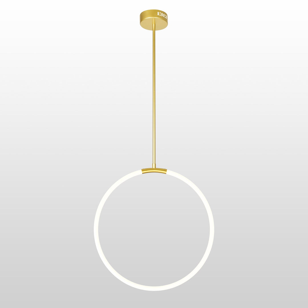 1 Light Led Chandelier With Satin Gold Finish by CWI Lighting