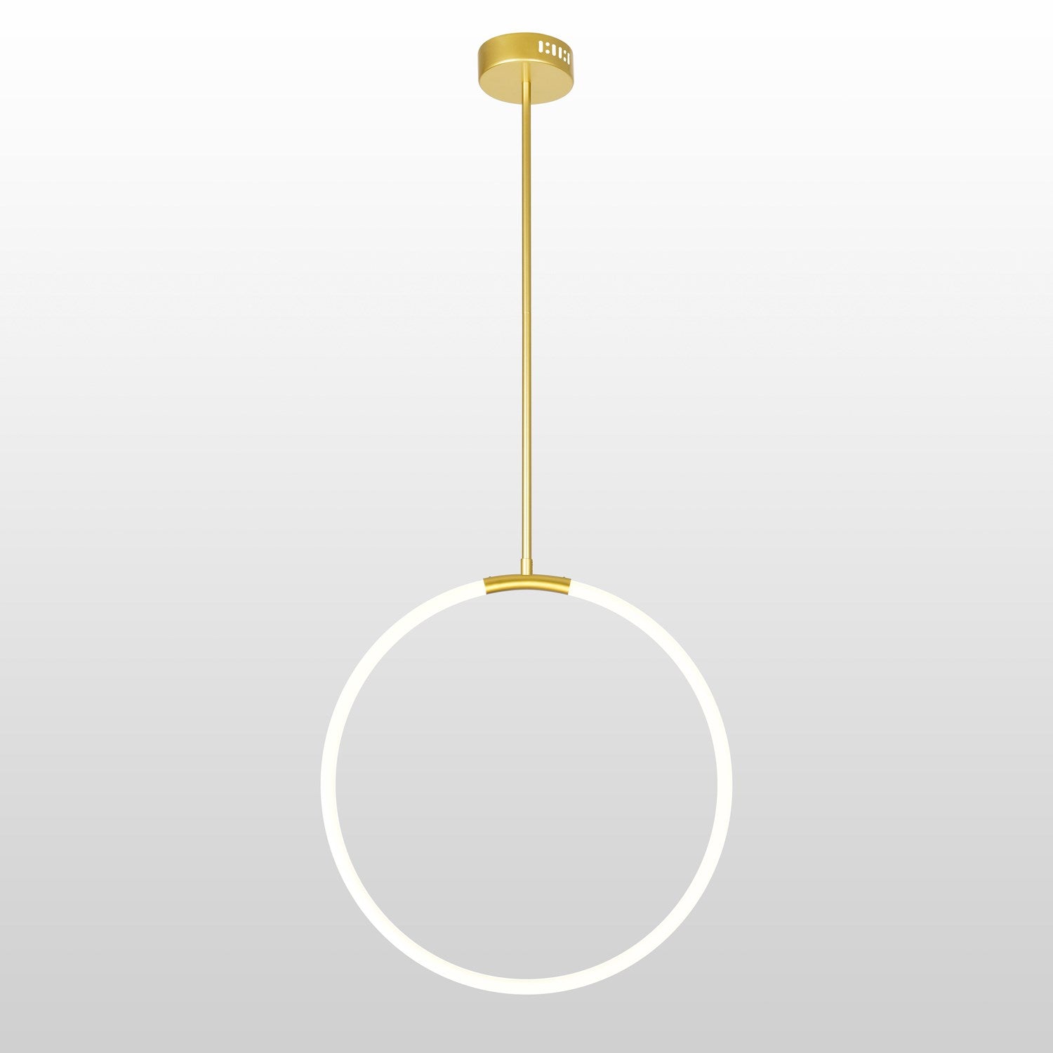 1 Light Led Chandelier With Satin Gold Finish by CWI Lighting