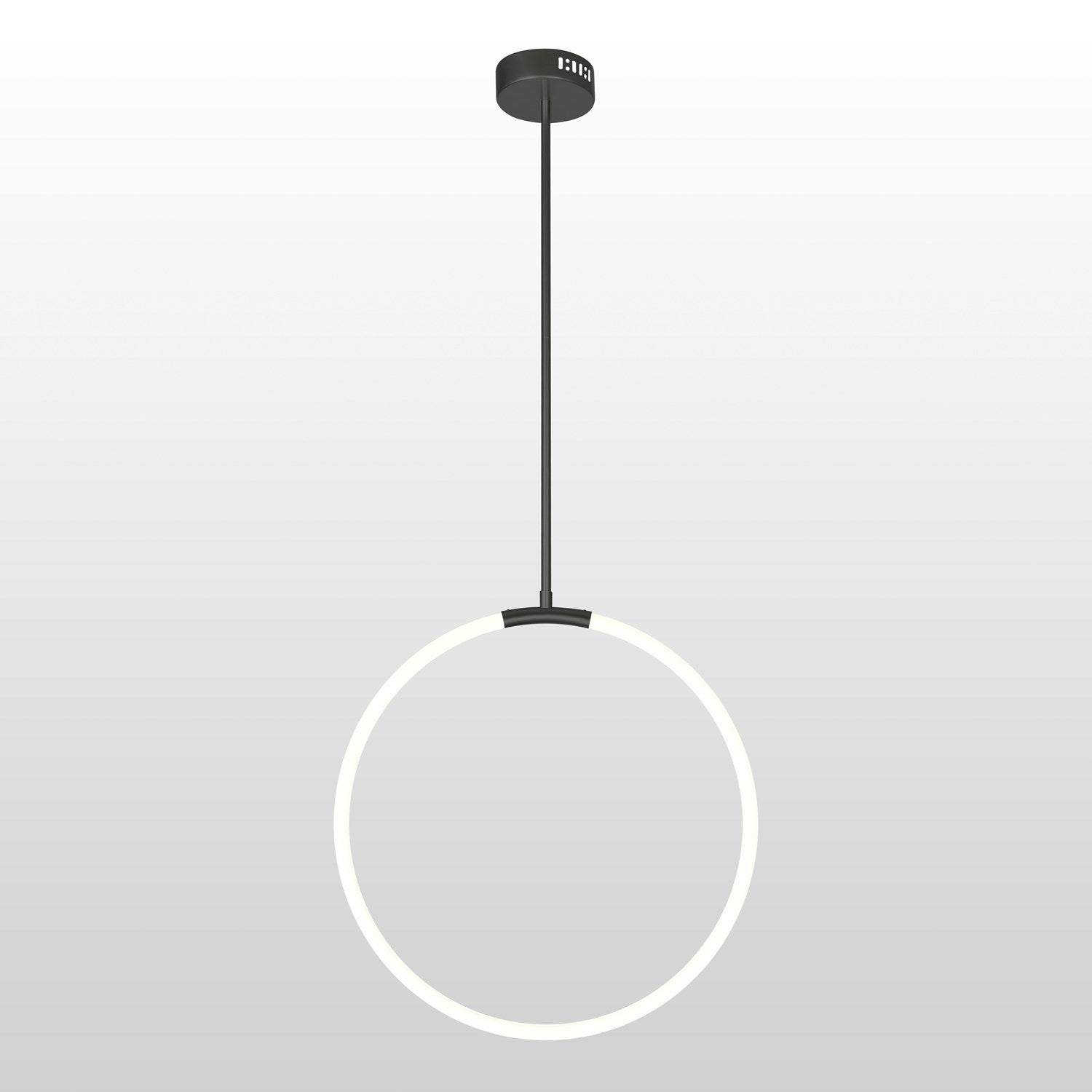 1 Light Led Chandelier With Black Finish by CWI Lighting