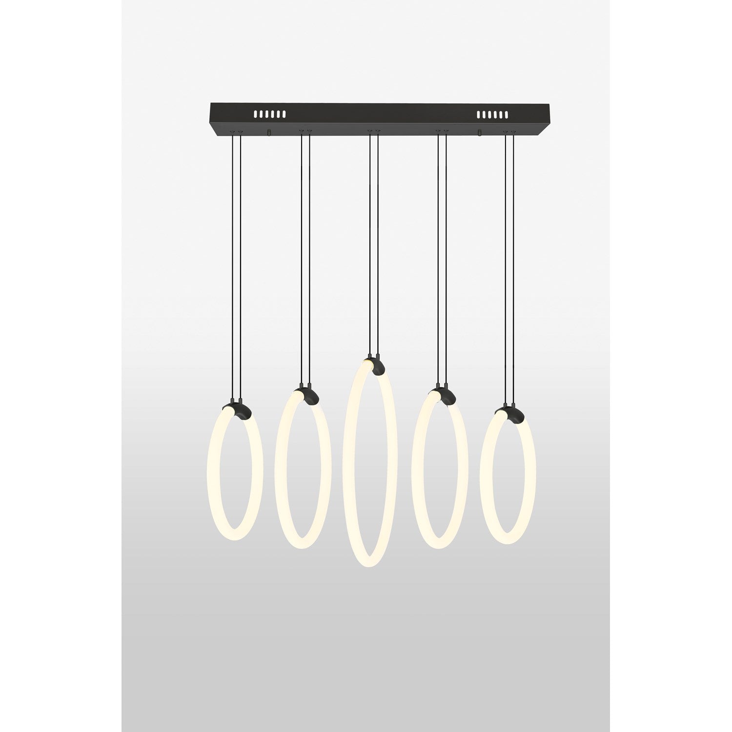 5 Light Led Chandelier With Black Finish by CWI Lighting