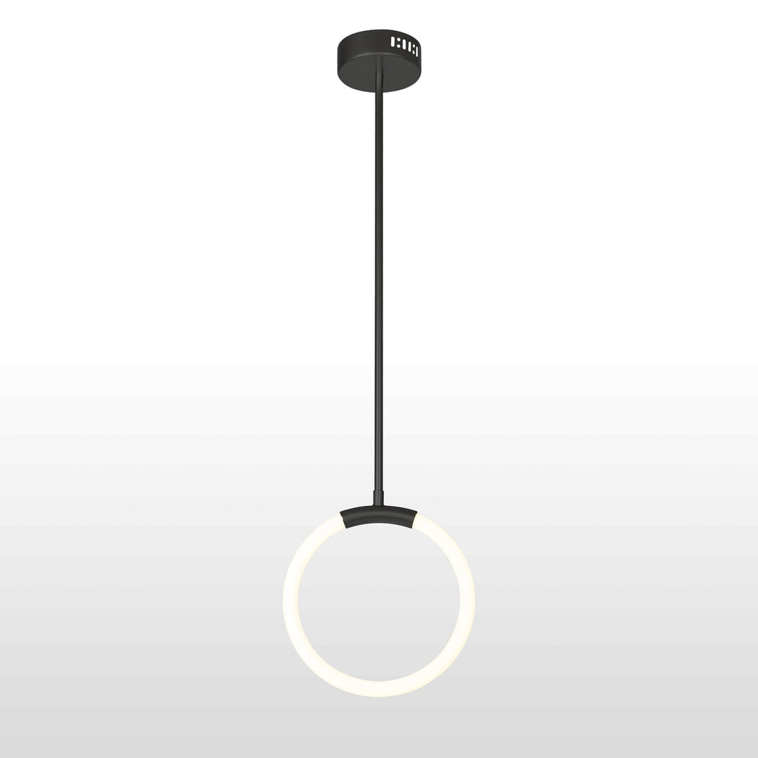 1 Light Led Pendant With Black Finish by CWI Lighting