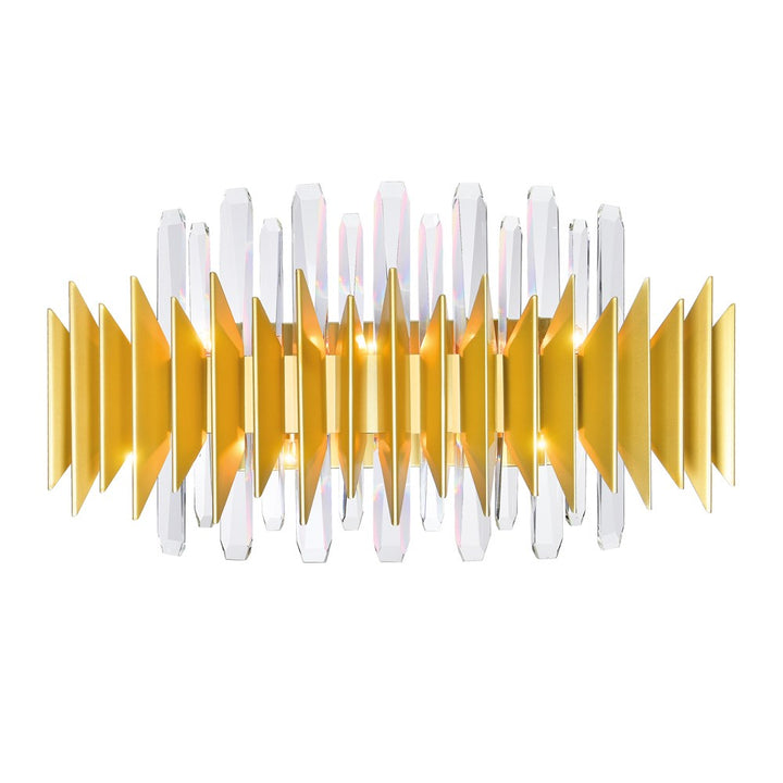 7 Light Wall Sconce With Satin Gold Finish by CWI Lighting