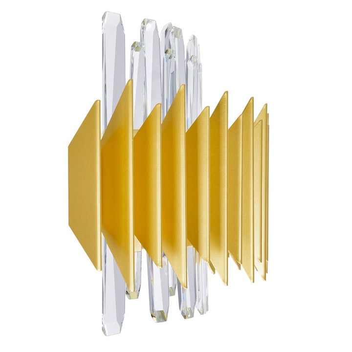 7 Light Wall Sconce With Satin Gold Finish