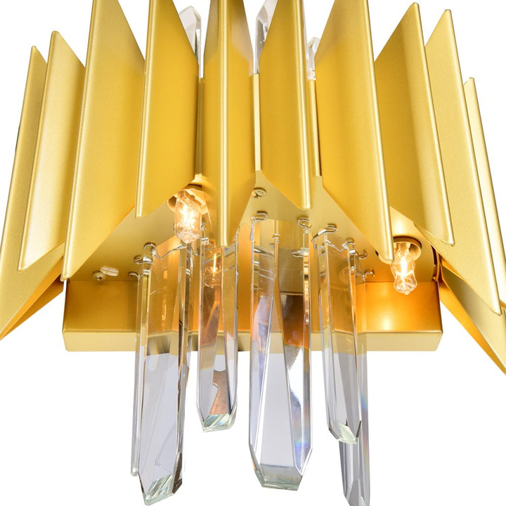 5 Light Wall Sconce With Satin Gold Finish