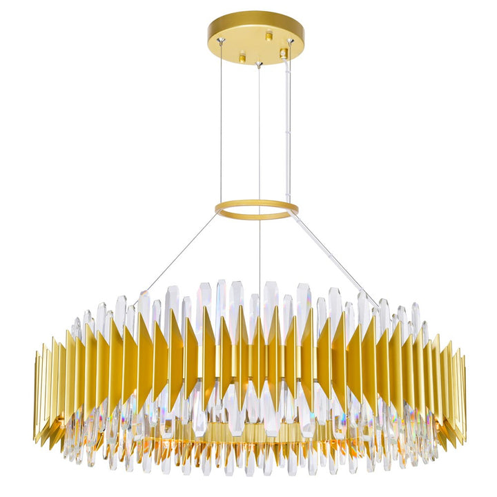 24 Light Chandelier With Satin Gold Finish by CWI Lighting