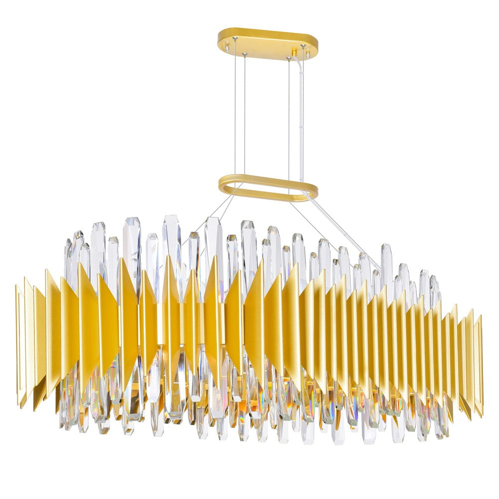 20 Light Chandelier With Satin Gold Finish
