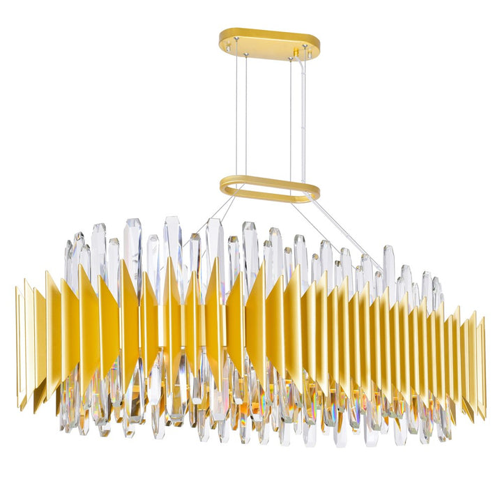 20 Light Chandelier With Satin Gold Finish