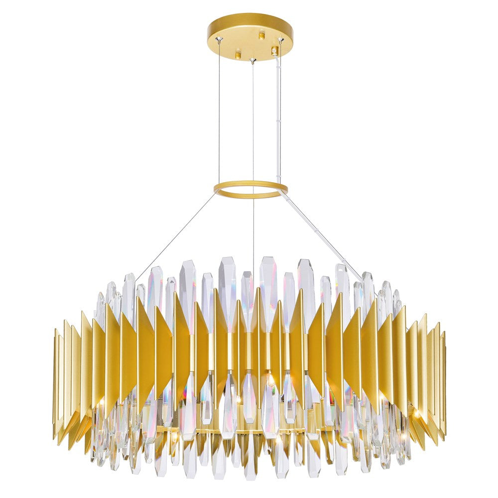 18 Light Chandelier With Satin Gold Finish by CWI Lighting